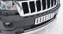 16 899 р. Одинарная защита переднего бампера диаметром 76 мм SLITKOFF  Jeep Grand Cherokee  WK2 (2010-2013) дорестайлинг  с доставкой в г. Чебоксары. Увеличить фотографию 2