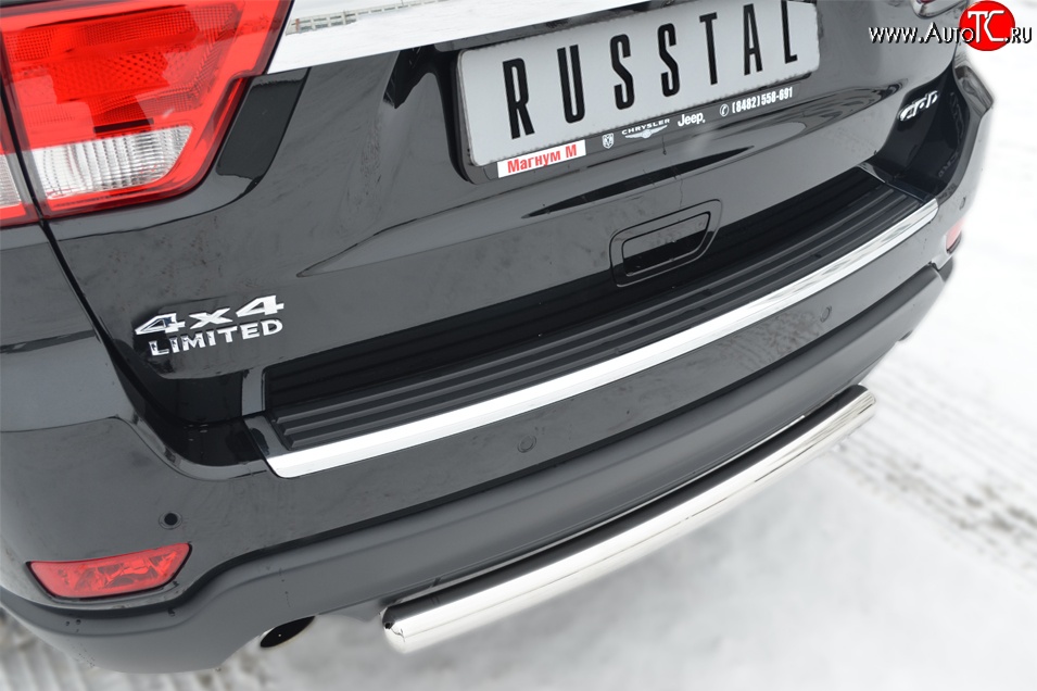 12 549 р. Одинарная защита заднего бампера из трубы диаметром 63 мм SLITKOFF  Jeep Grand Cherokee  WK2 (2010-2013) дорестайлинг  с доставкой в г. Чебоксары