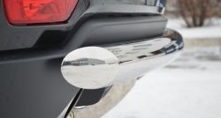6 699 р. Одинарная защита заднего бампера из трубы диаметром 76 мм SLITKOFF  Jeep Grand Cherokee  WK2 (2010-2013) дорестайлинг  с доставкой в г. Чебоксары. Увеличить фотографию 2