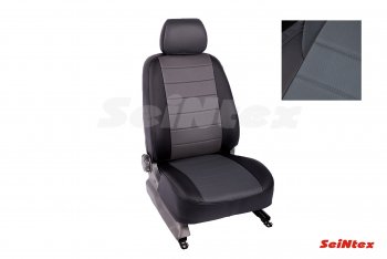 Чехлы для сидений Seintex (экокожа) KIA K5 DL (2019-2022) (Цвет: черный/серый)