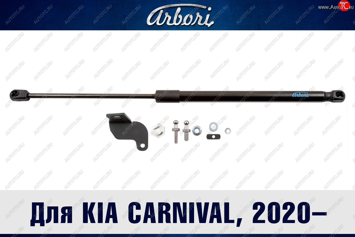 2 499 р. Упор капота Arbori KIA Carnival KA4 минивэн дорестайлинг (2020-2023)  с доставкой в г. Чебоксары