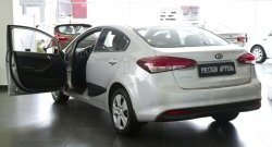 2 109 р. Накладки на порожки автомобиля RA KIA Cerato 4 BD дорестайлинг седан (2018-2021)  с доставкой в г. Чебоксары. Увеличить фотографию 4