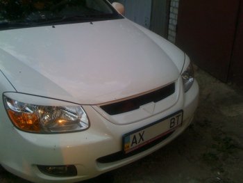 1 149 р. Реснички на фары CT KIA Cerato 1 LD хэтчбэк (2004-2007) (Неокрашенные)  с доставкой в г. Чебоксары. Увеличить фотографию 2