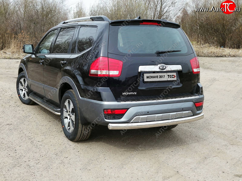 15 899 р. Защита заднего бампера (овальная) ТСС 75х42 мм KIA Mohave HM2 (2019-2022)  с доставкой в г. Чебоксары