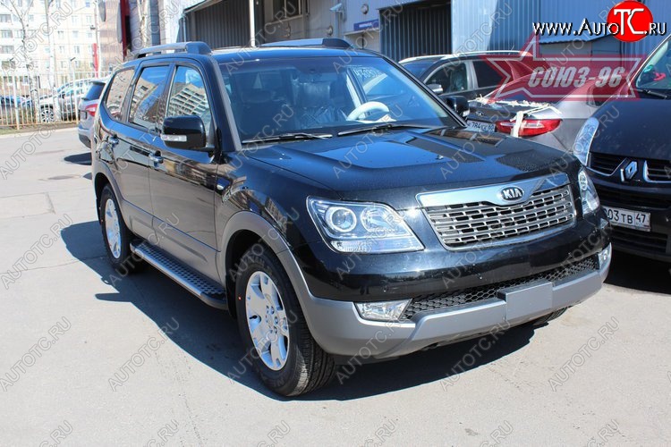 9 899 р. Пороги из алюминиевого профиля Souz-96  KIA Mohave  HM (2008-2020) дорестайлинг, рестайлинг  с доставкой в г. Чебоксары