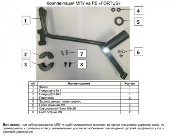 7 649 р. Замок рулевого вала FORTUS бесштыревой (с подушкой безопасности для коленей водителя) KIA Optima 4 JF дорестайлинг седан (2016-2018)  с доставкой в г. Чебоксары. Увеличить фотографию 2