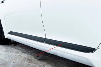 Молдинг двери RA (задний левый) KIA Optima ( 4 JF,  JF) (2016-2020) дорестайлинг седан, седан рестайлинг (Поверхность шагрень)