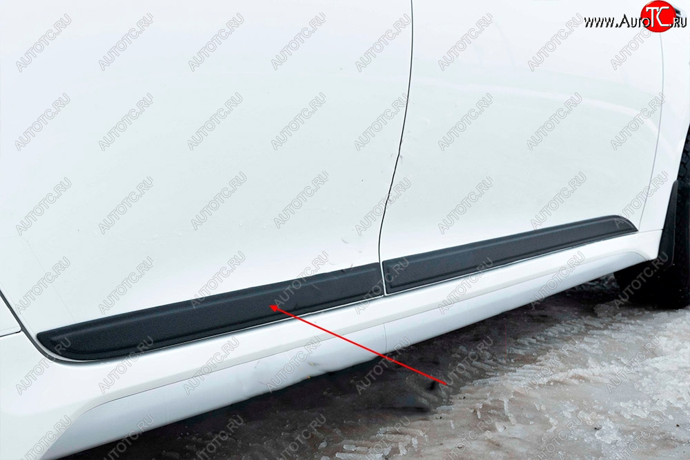 619 р. Молдинг двери RA (задний правый) KIA Optima JF седан рестайлинг (2018-2020) (Поверхность шагрень)  с доставкой в г. Чебоксары
