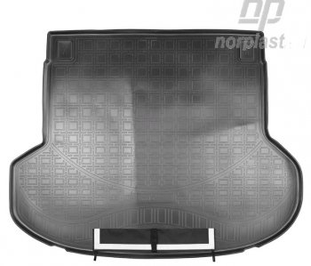 Коврик багажника Norplast (без рельс) KIA ProCeed 3 CD универсал рестайлинг (2021-2025) (Черный, с погрузочным ковриком (фартуком))