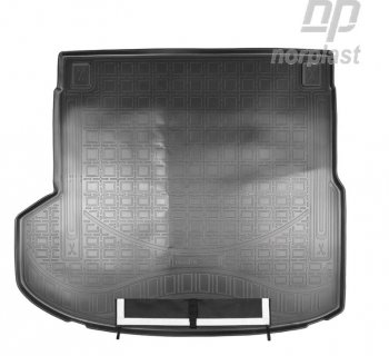 Коврик багажника Norplast (с рельсами) KIA ProCeed 3 CD универсал рестайлинг (2021-2025) (Черный, с погрузочным ковриком (фартуком))