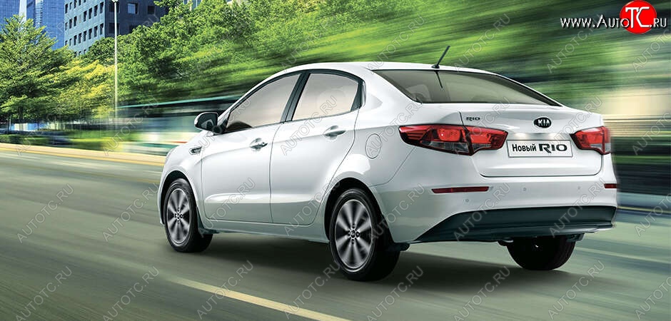 4 749 р. Задний бампер Стандартный KIA Rio 3 QB рестайлинг седан (2015-2017) (Окрашенный)  с доставкой в г. Чебоксары