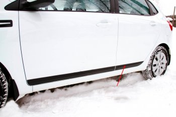 Молдинг двери RA (вариант 1, задний левый) KIA Rio  3 QB (2011-2017) дорестайлинг седан, хэтчбек 5 дв. дорестайлинг, рестайлинг седан, хэтчбек 5 дв. рестайлинг