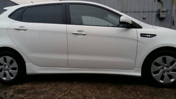4 099 р. Пороги накладки Drive KIA Rio 3 QB хэтчбек 5 дв. рестайлинг (2015-2017) (Неокрашенные)  с доставкой в г. Чебоксары. Увеличить фотографию 2