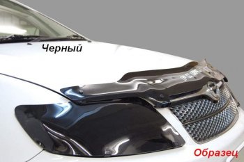 2 159 р. Дефлектор капота CA-Plastic KIA Rio X-line (2017-2021) (Classic черный, Без надписи)  с доставкой в г. Чебоксары. Увеличить фотографию 2