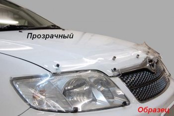2 159 р. Дефлектор капота CA-Plastic KIA Rio X-line (2017-2021) (Classic черный, Без надписи)  с доставкой в г. Чебоксары. Увеличить фотографию 3
