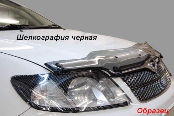 2 159 р. Дефлектор капота CA-Plastic KIA Rio X-line (2017-2021) (Classic черный, Без надписи)  с доставкой в г. Чебоксары. Увеличить фотографию 7