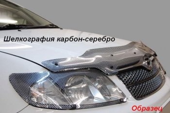 2 159 р. Дефлектор капота CA-Plastic KIA Rio X-line (2017-2021) (Classic черный, Без надписи)  с доставкой в г. Чебоксары. Увеличить фотографию 9