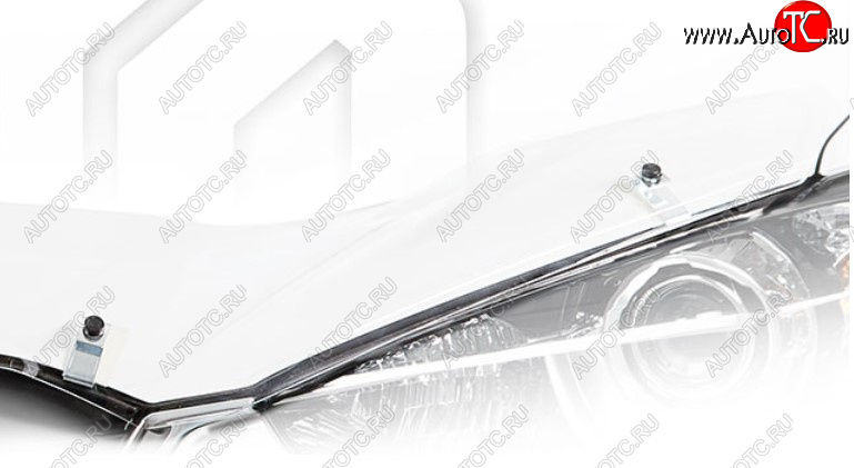 2 159 р. Дефлектор капота на CA-Plastic KIA Rio X рестайлинг (2020-2025) (Classic прозрачный, Без надписи)  с доставкой в г. Чебоксары