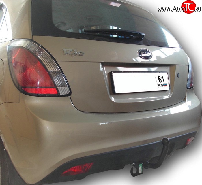 6 499 р. Фаркоп Лидер Плюс KIA Rio 2 JB дорестайлинг, хэтчбэк 5 дв. (2005-2009) (Без электропакета)  с доставкой в г. Чебоксары
