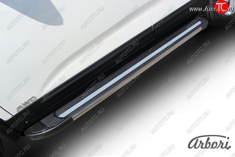12 509 р. Порожки для ног Arbori Luxe Black  KIA Sorento  XM (2012-2015) рестайлинг  с доставкой в г. Чебоксары