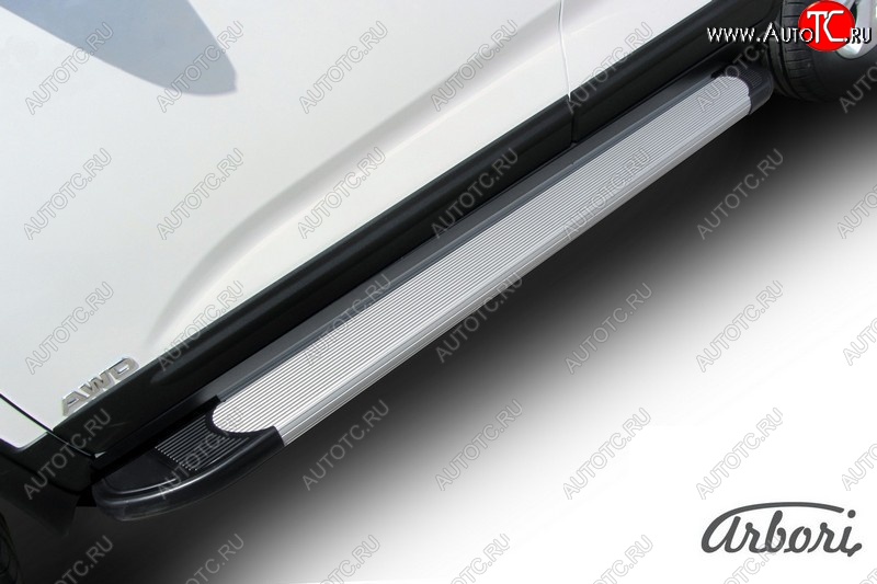 10 979 р. Порожки для ног Arbori Optima Silver  KIA Sorento  XM (2012-2015) рестайлинг  с доставкой в г. Чебоксары