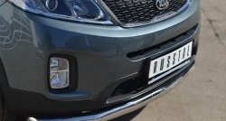15 999 р. Одинарная защита переднего бампера диаметром 76 мм SLITKOFF  KIA Sorento  XM (2012-2015) рестайлинг  с доставкой в г. Чебоксары. Увеличить фотографию 2