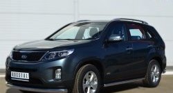 15 999 р. Одинарная защита переднего бампера диаметром 76 мм SLITKOFF  KIA Sorento  XM (2012-2015) рестайлинг  с доставкой в г. Чебоксары. Увеличить фотографию 4