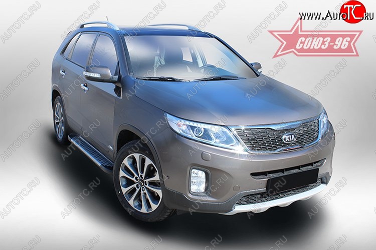 9 764 р. Пороги алюминиевый профиль,Kia Sorento 2013-  KIA Sorento  XM (2012-2015) рестайлинг  с доставкой в г. Чебоксары