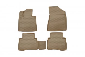 Коврики в салон Element 3D (полиуретан) KIA Sorento ( XM,  UM/Prime,  MQ4) (2012-2022) рестайлинг, дорестайлинг (Бежевые)