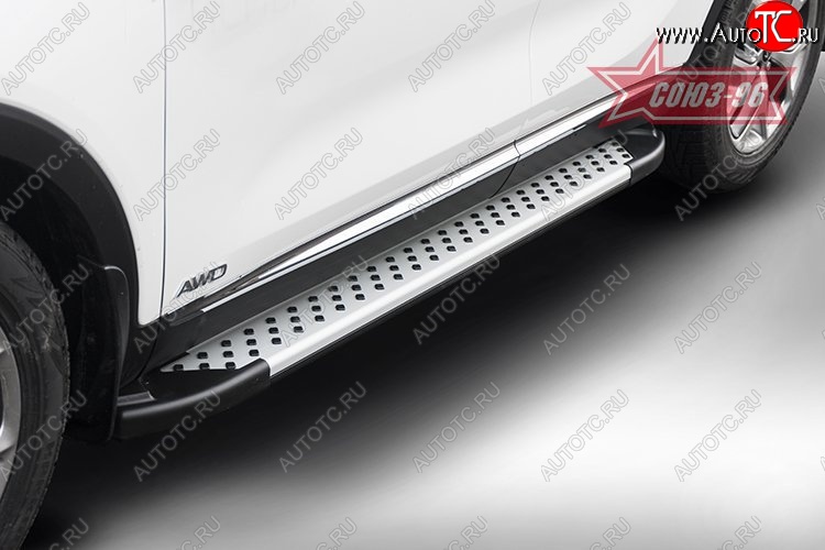 10 754 р. Пороги из алюминиевого профиля Souz-96  KIA Sorento  UM/Prime (2014-2020) дорестайлинг, рестайлинг  с доставкой в г. Чебоксары