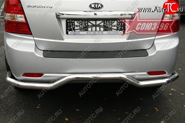 7 964 р. Защита заднего бампера рестайлинг Souz-96 (d60) KIA Sorento BL рестайлинг (2006-2010)  с доставкой в г. Чебоксары