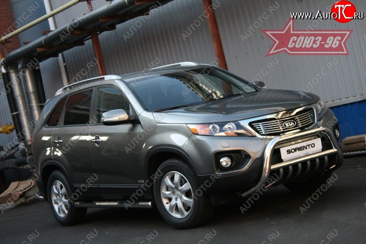 16 649 р. Защита переднего бампера Souz-96 (d76) KIA Sorento XM дорестайлинг (2009-2012)  с доставкой в г. Чебоксары