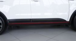 Молдинги дверей RA (комплект 4 шт.) KIA Soul  PS (2014-2019) дорестайлинг, рестайлинг
