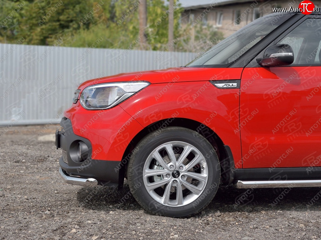 16 749 р. Одинарная защита переднего бампера диаметром 63 мм SLITKOFF  KIA Soul  PS (2014-2016) дорестайлинг  с доставкой в г. Чебоксары
