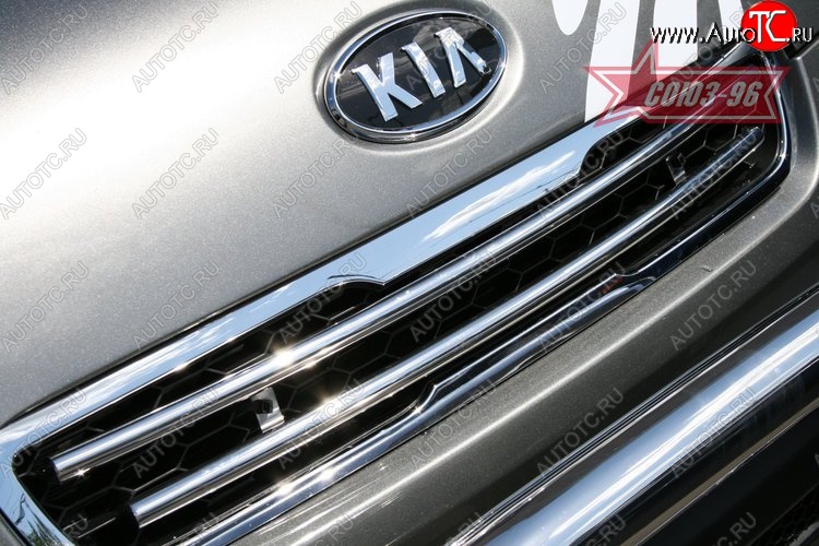 5 984 р. Декоративный элемент решетки радиатора Souz-96 (d16) KIA Soul AM дорестайлинг (2008-2011)  с доставкой в г. Чебоксары