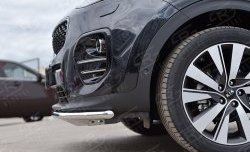 11 399 р. Защита переднего бампера (Ø42 мм, нержавейка) SLITKOFF  KIA Sportage  4 QL (2016-2018) дорестайлинг  с доставкой в г. Чебоксары. Увеличить фотографию 3