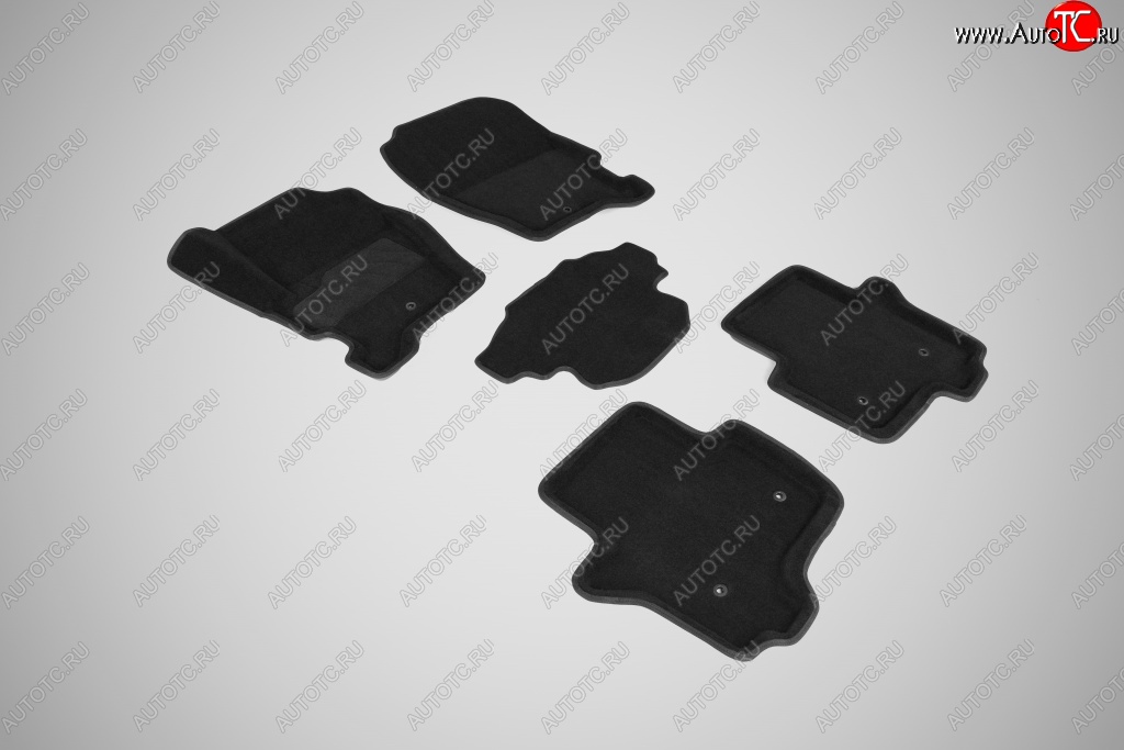 5 899 р. Износостойкие коврики в салон SeiNtex Premium 3D 4 шт. (ворсовые, черные) Land Rover Discovery 3 L319 (2004-2009)  с доставкой в г. Чебоксары