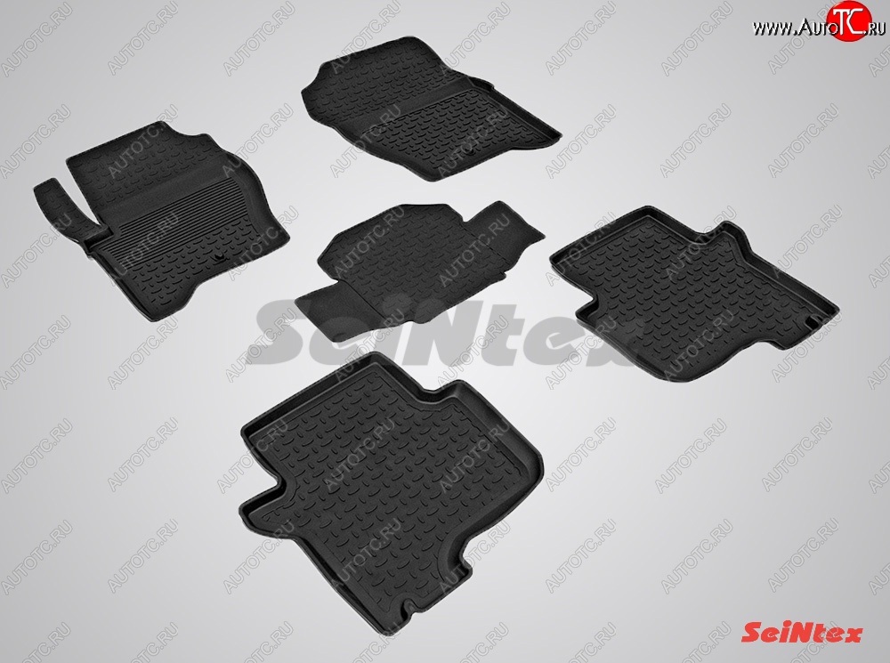 3 199 р. Износостойкие коврики в салон с высоким бортом SeiNtex Premium 4 шт. (резина) Land Rover Discovery 4 L319 (2009-2016)  с доставкой в г. Чебоксары