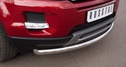 15 349 р. Одинарная защита переднего бампера диаметром 63 мм (Prestige u Pure) SLITKOFF  Land Rover Range Rover Evoque  1 L538 (2011-2015) дорестайлинг 3 дв., дорестайлинг 5 дв.  с доставкой в г. Чебоксары. Увеличить фотографию 3