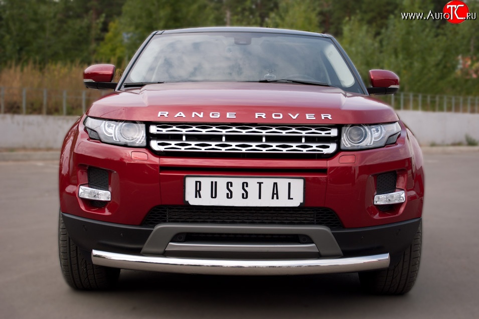 15 999 р. Одинарная защита переднего бампера диаметром 76 мм (Prestige u Pure) SLITKOFF  Land Rover Range Rover Evoque  1 L538 (2011-2015) дорестайлинг 3 дв., дорестайлинг 5 дв.  с доставкой в г. Чебоксары