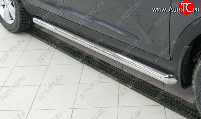 23 799 р. Защита порогов из круглой трубы диаметром 76 мм SLITKOFF Land Rover Freelander L359 дорестайлинг (2006-2010)  с доставкой в г. Чебоксары