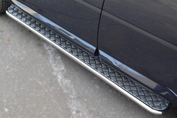 22 999 р. Широкая защита порогов с трубой диаметром 42 мм SLITKOFF v2 Land Rover Freelander L359 дорестайлинг (2006-2010)  с доставкой в г. Чебоксары. Увеличить фотографию 2