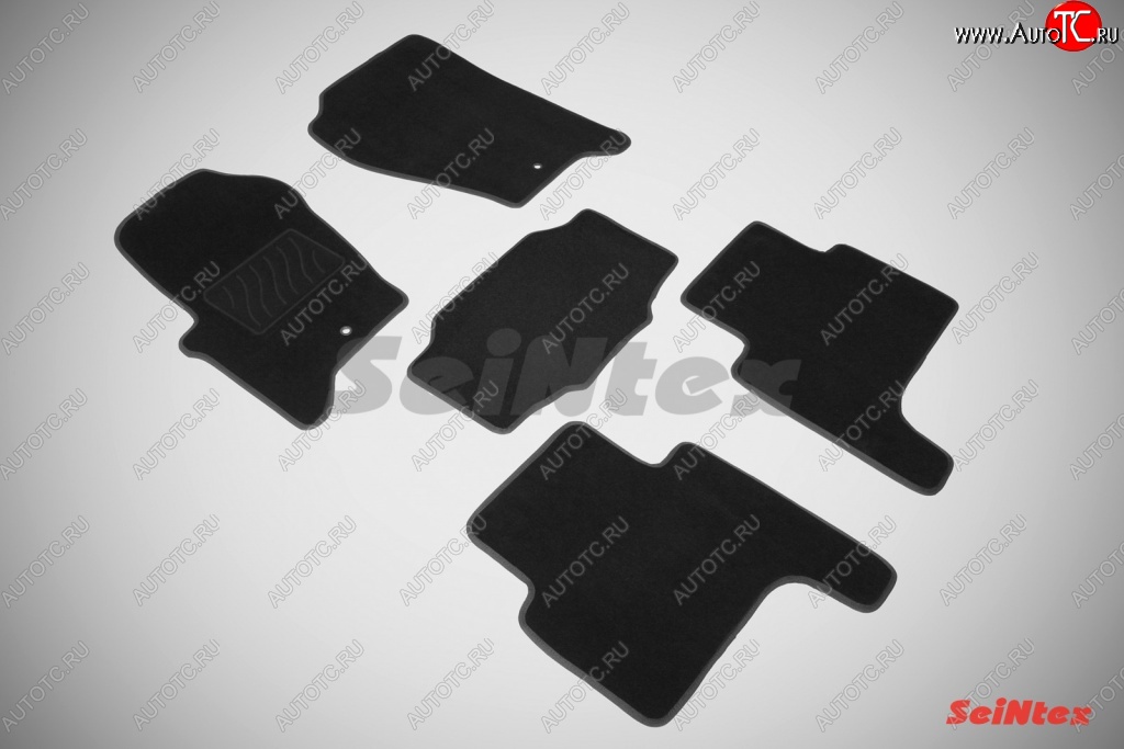 3 399 р. Комплект ворсовых ковриков в салон LUX Seintex Land Rover Range Rover Sport 2 L494 дорестайлинг (2013-2017) (Чёрный)  с доставкой в г. Чебоксары