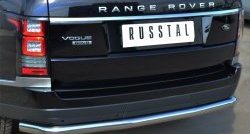 8 599 р. Одинарная защита заднего бампера из трубы диаметром 63 мм (Voque) SLITKOFF  Land Rover Range Rover  4 L405 (2012-2017) дорестайлинг  с доставкой в г. Чебоксары. Увеличить фотографию 2