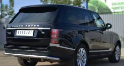 8 599 р. Одинарная защита заднего бампера из трубы диаметром 63 мм (Voque) SLITKOFF  Land Rover Range Rover  4 L405 (2012-2017) дорестайлинг  с доставкой в г. Чебоксары. Увеличить фотографию 4