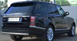 16 749 р. Одинарная защита заднего бампера из трубы диаметром 76 мм (Voque) SLITKOFF  Land Rover Range Rover  4 L405 (2012-2017) дорестайлинг  с доставкой в г. Чебоксары. Увеличить фотографию 3