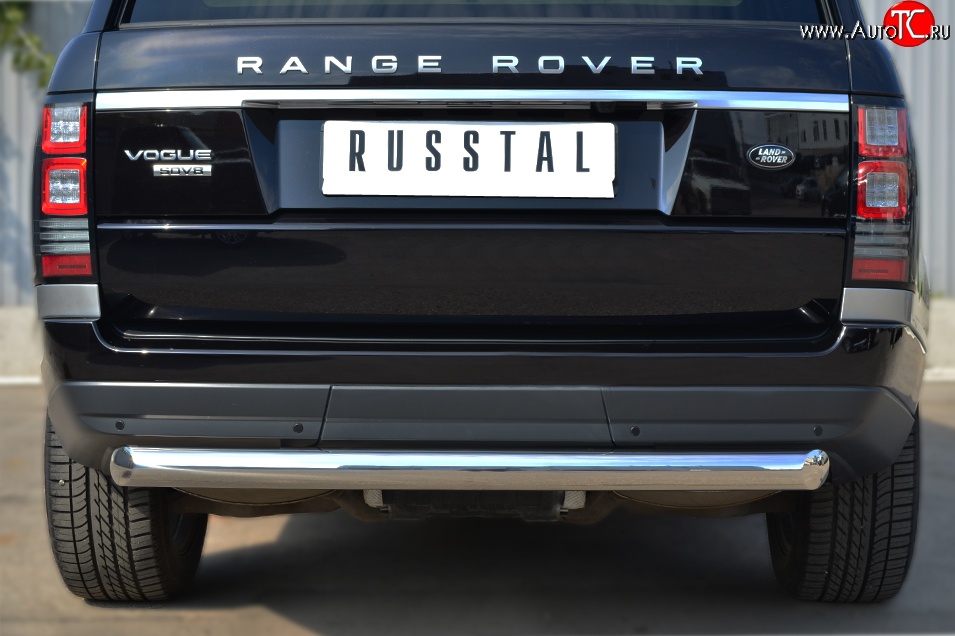 16 749 р. Одинарная защита заднего бампера из трубы диаметром 76 мм (Voque) SLITKOFF  Land Rover Range Rover  4 L405 (2012-2017) дорестайлинг  с доставкой в г. Чебоксары
