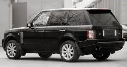 24 199 р. Накладка Verge на задний бампер Land Rover Range Rover 3 L322 дорестайлинг (2002-2006) (Неокрашенная)  с доставкой в г. Чебоксары. Увеличить фотографию 2