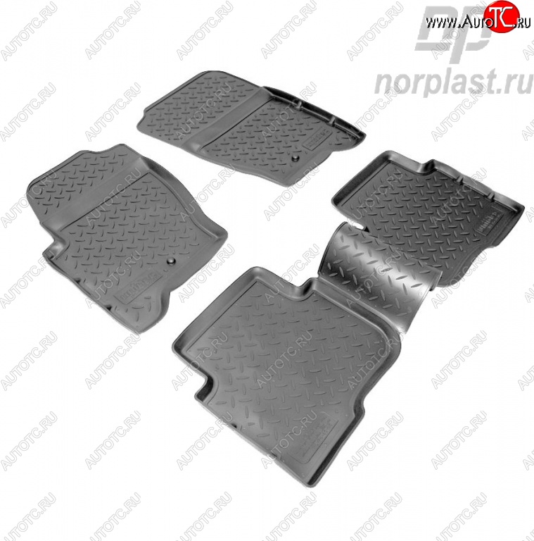 2 999 р. Комплект ковриков в салон Norplast Unidec Land Rover Discovery 4 L319 (2009-2016) (Цвет: черный)  с доставкой в г. Чебоксары