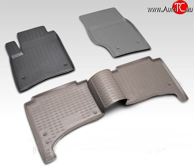 11 499 р. Комплект ковриков в салон Element 4 шт. (полиуретан, бежевые) Land Rover Range Rover 3 L322 дорестайлинг (2002-2006)  с доставкой в г. Чебоксары